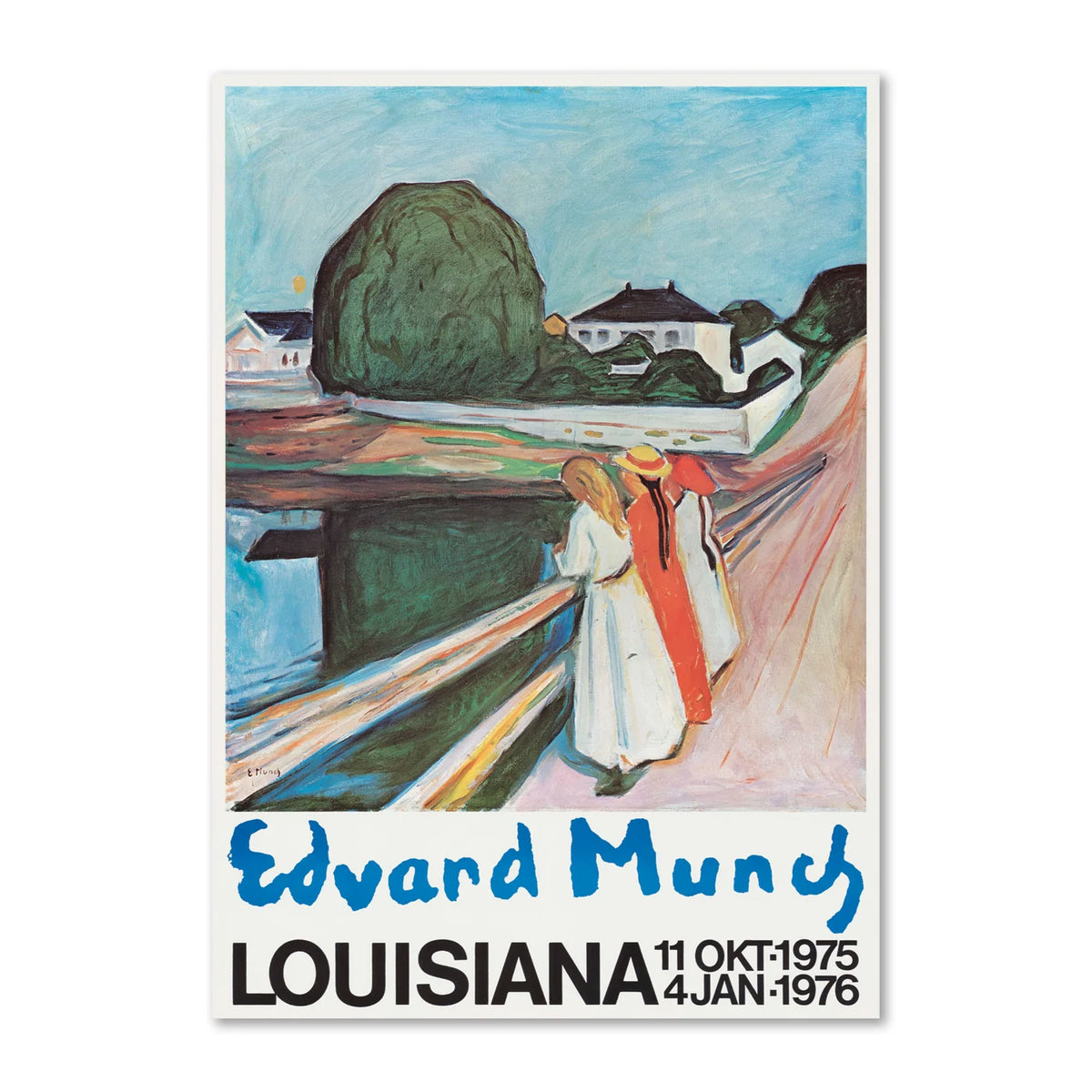 Edvard Munch《Girls on the Bridge》Louisiana 原裝海報 A1