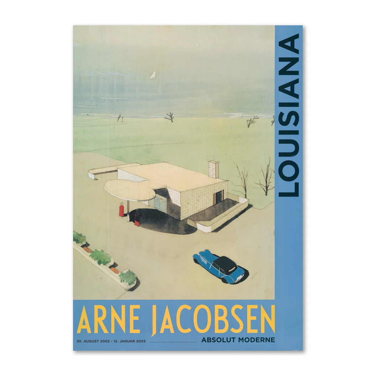 Arne Jacobsen《Skovshoved Gas Station》Louisiana 原裝海報 A1/A2