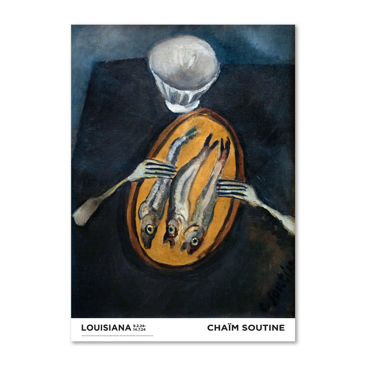 Chaïm Soutine《Still Life with Herring》Louisiana 原裝海報 A2