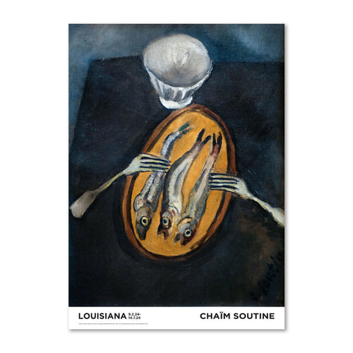 Chaïm Soutine《Still Life with Herring》Louisiana 原裝海報 A2