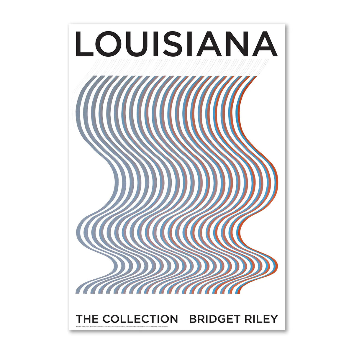 Bridget Riley《Study for Cataract》Louisiana 原裝海報 A1