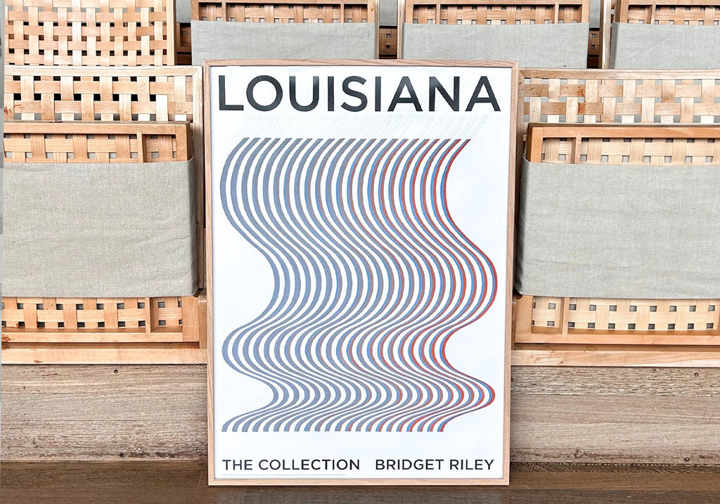 Bridget Riley《Study for Cataract》Louisiana 原裝海報 A1 細節與情境照