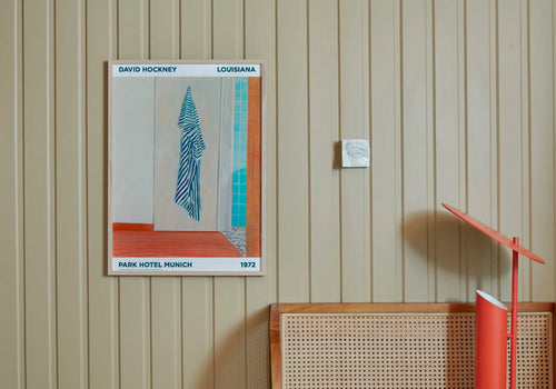 David Hockney《Park Hotel Munich》Louisiana 原裝海報 A2 細節與情境照