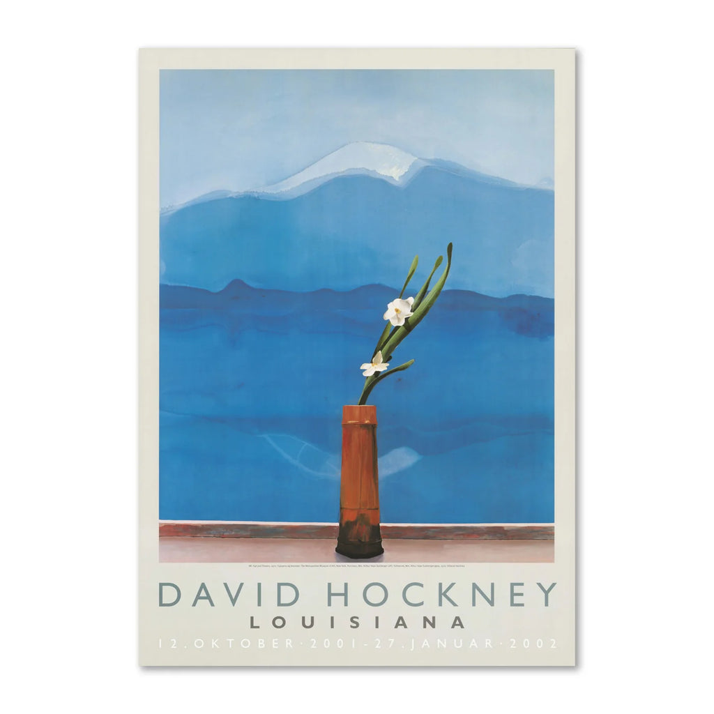 David Hockney《Mt. Fuji and Flowers》Louisiana 原裝海報 A1