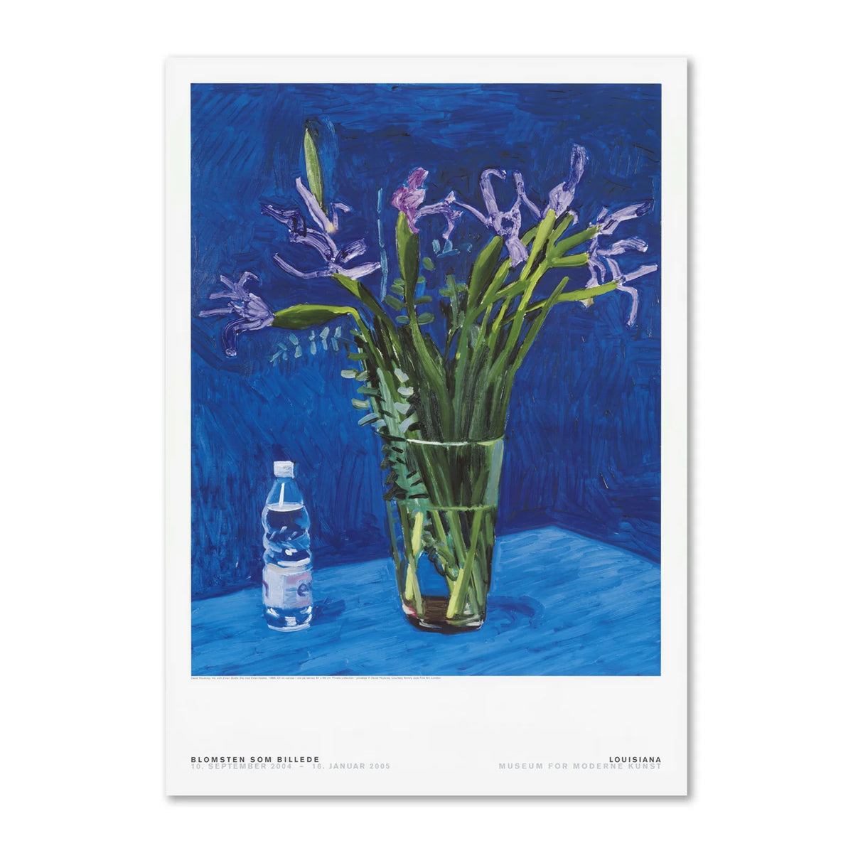 David Hockney《Iris with Evian Bottle》Louisiana 原裝海報 A1