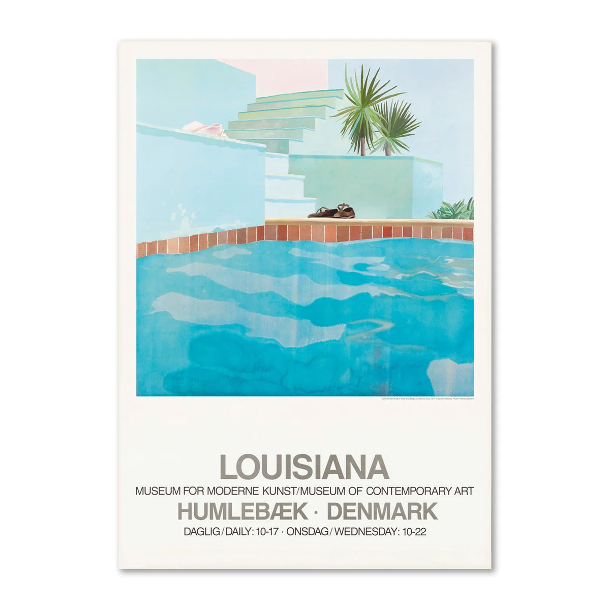 David Hockney《Pool and Steps》Louisiana 原裝海報 A1